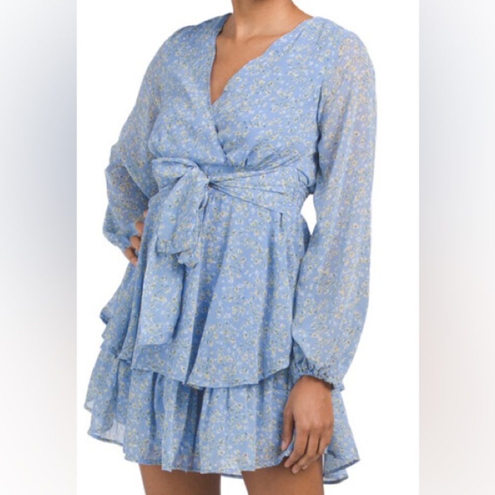 NWT Long Sleeve Smocked Waist Mini Dress